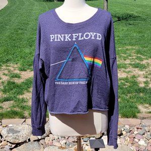 Graphic Cropped Sweatshirt  Pink Floyd